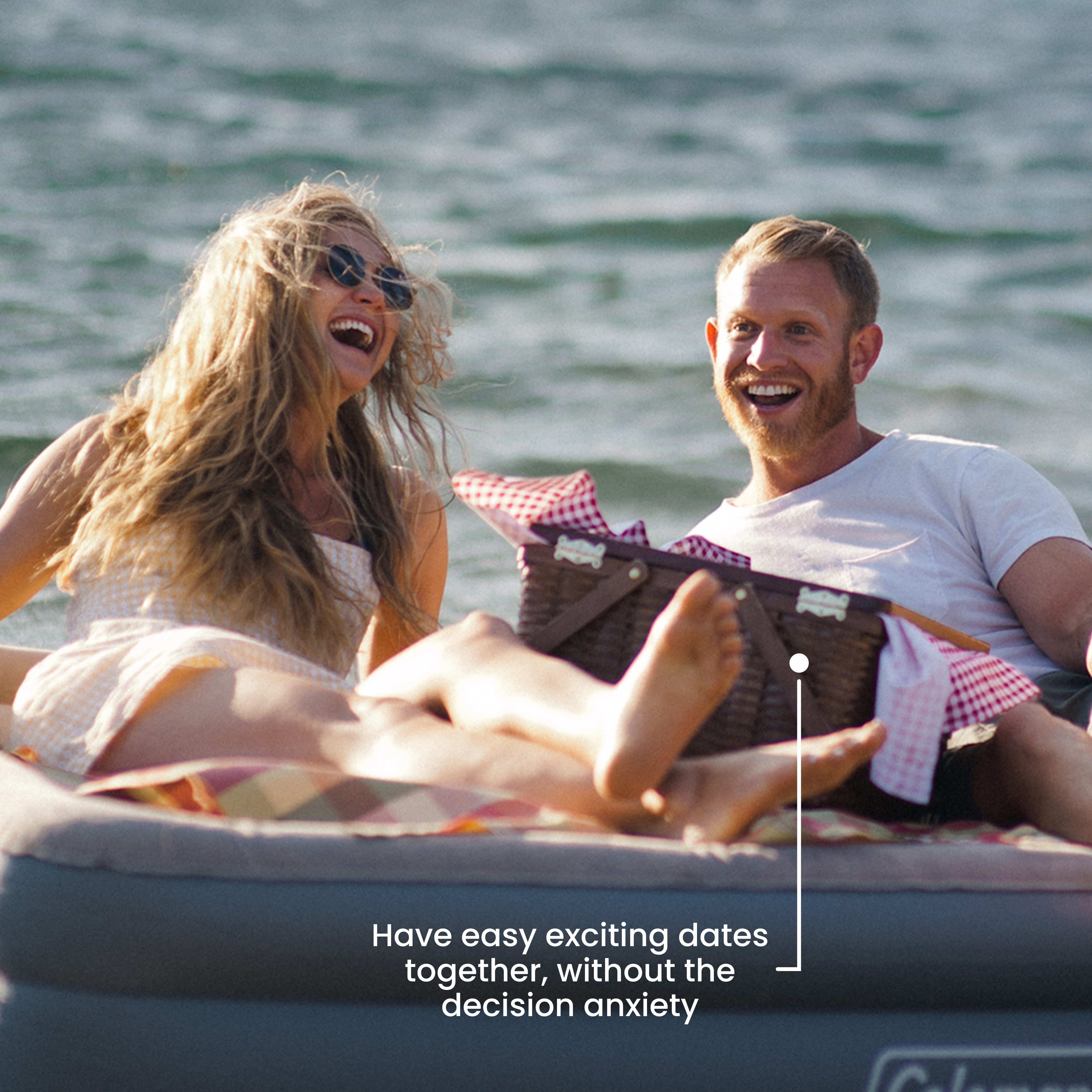 Happy couple enjoying quality time together while exploring a challenge in The Adventure Challenge: Couples Edition book.