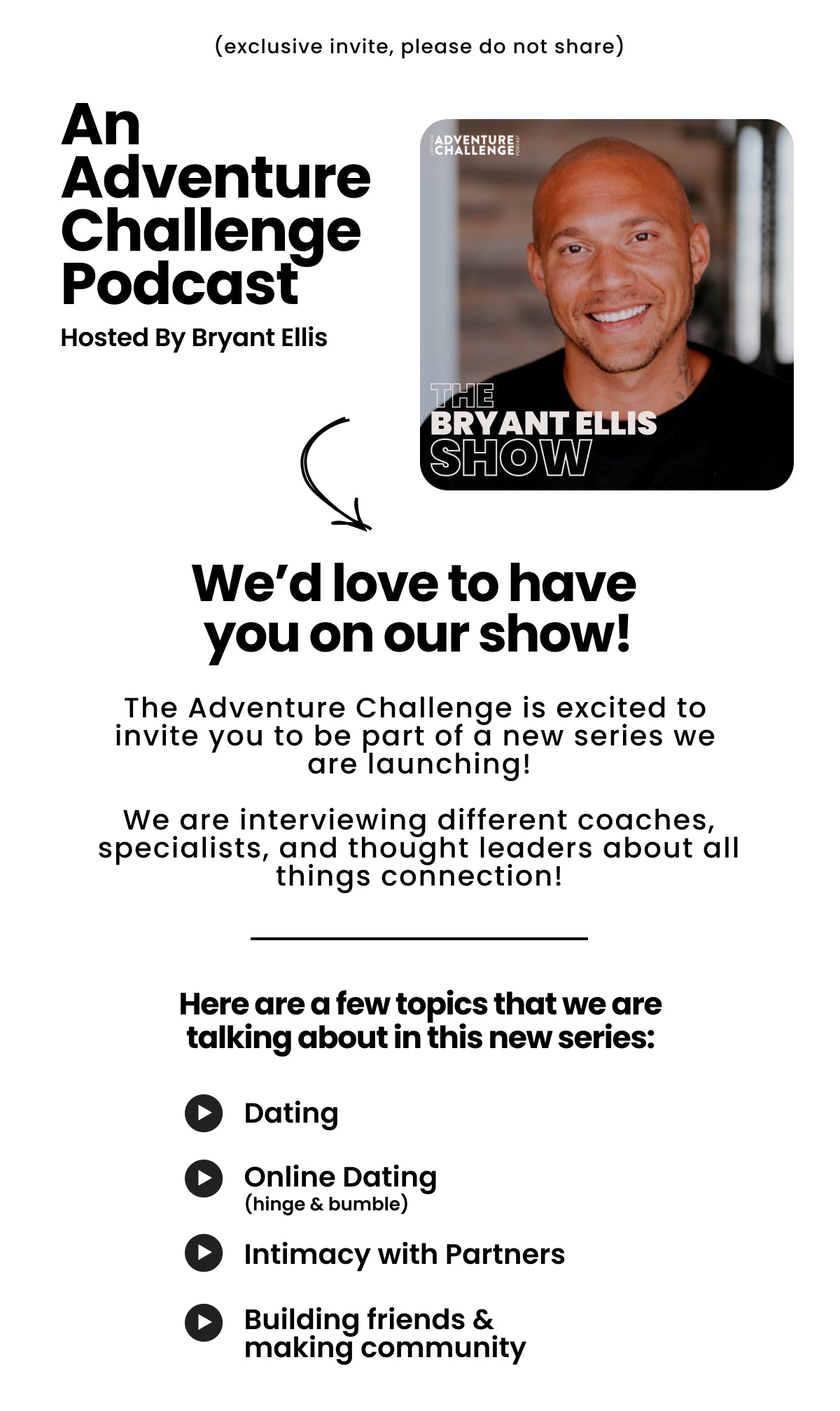 Bryant Ellis Show Invite
