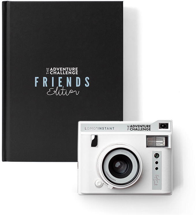 Friends Edition book with instant camera