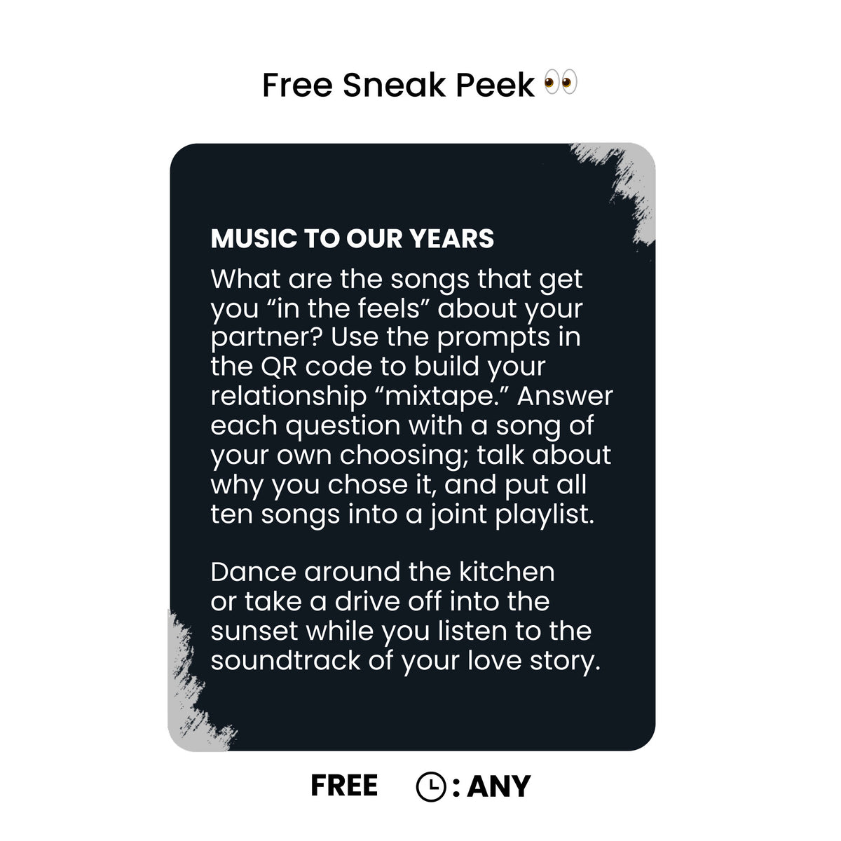 Free sneak peek of a Mini Dates scratch-off card
